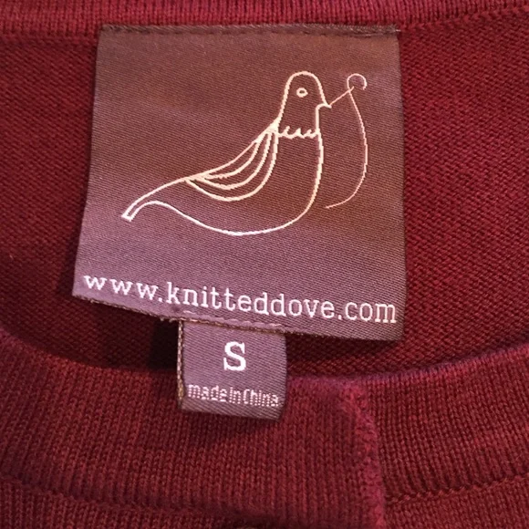 Knitted Dove Cardi sz S EUC embroidery - Picture 3 of 4
